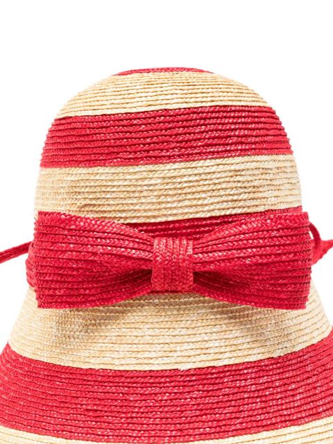 Valentino Garavani striped bow hat - Red