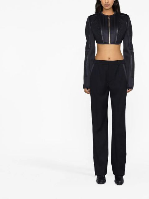 Balmain cropped faux-leather jacket - Black - zdjęcie produktu nr 2