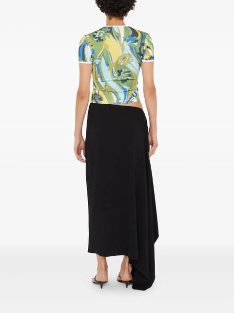 Christopher Esber Acidic Floral cropped T-shirt - Green