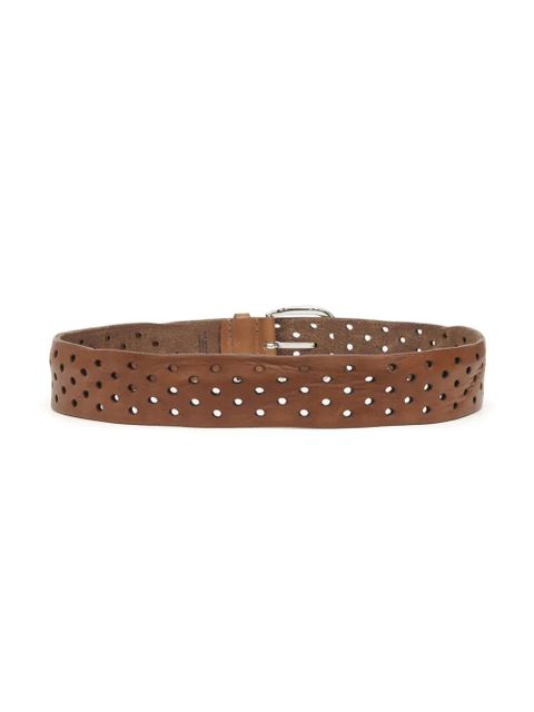 ISABEL MARANT Klaudia perforated belt - Brown