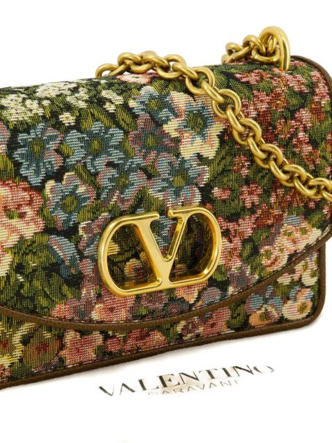 Valentino Garavani Vain floral appliqué shoulder bag - Green