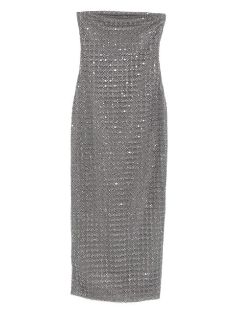 ROTATE BIRGER CHRISTENSEN bead-embellishment maxi dress - Grey - zdjęcie produktu nr 1