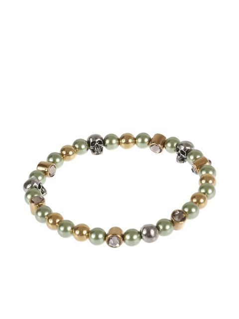 Alexander McQueen skull beaded bracelet - Green - zdjęcie produktu nr 1