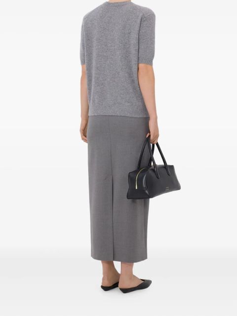 LouLou de Saison JODI short-sleeve buttoned cardigan - Grey