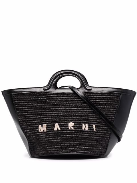 Marni Tropicalia logo-embroidered tote bag - Black - zdjęcie produktu nr 1