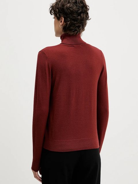 Sisley sweter damski lekki z golfem 11BAM201C