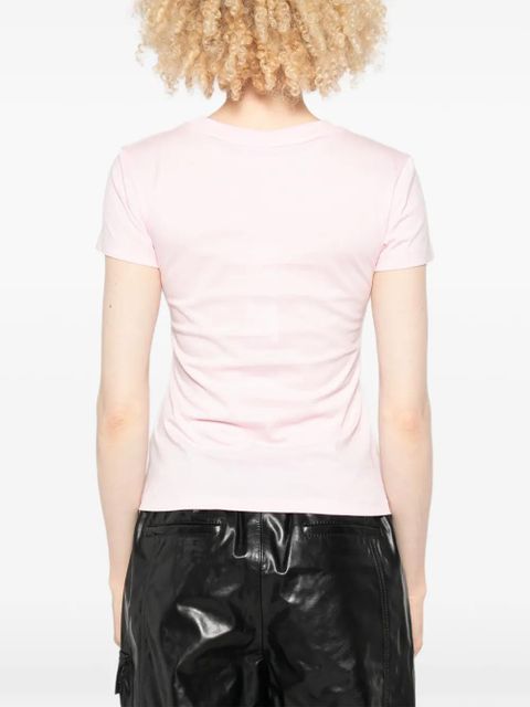 GANNI graphic-print T-shirt - Pink