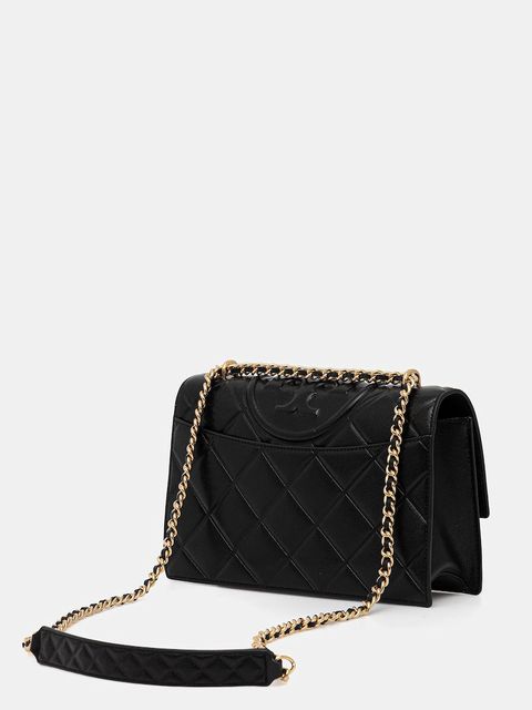 Tory Burch torebka skórzana Fleming kolor czarny 164799-001