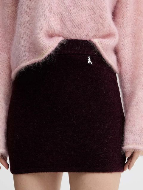 Patrizia Pepe spódnica z dodatkiem wełny kolor bordowy mini ołówkowa 2G1034 K293 - zdjęcie produktu nr 1