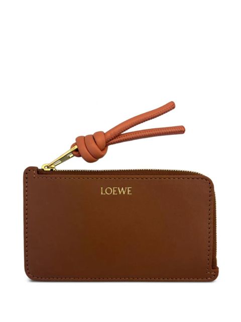 LOEWE logo-print leather cardholder - Brown - zdjęcie produktu nr 1