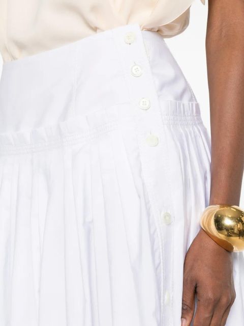 Lanvin pleated buttoned maxi skirt - White