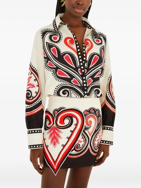 FARM Rio patterned buttoned shirt - Neutrals - zdjęcie produktu nr 1