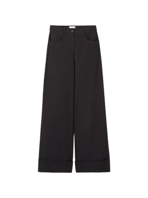 Claudie Pierlot cuffed palazzo trousers - Blue - zdjęcie produktu nr 1