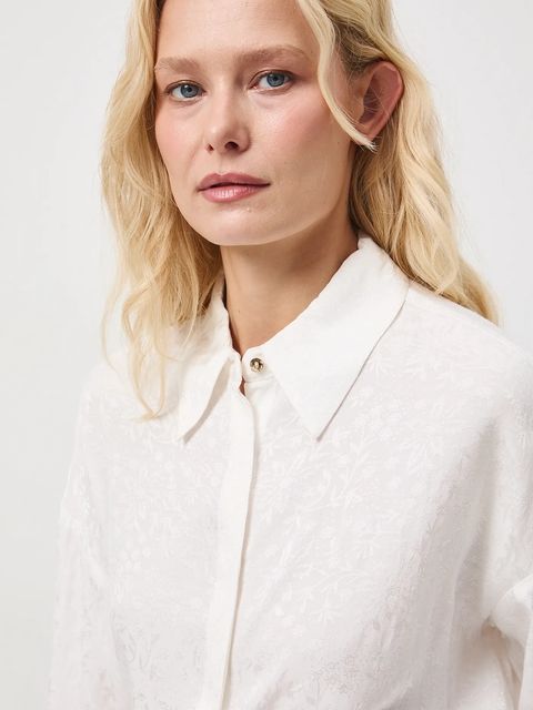 Medicine koszula damska kolor beżowy regular z kołnierzykiem klasycznym - zdjęcie produktu nr 1