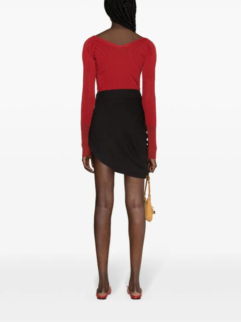 Jacquemus Le Haut logo-plaque top - Red