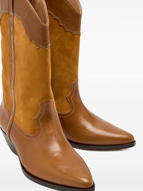 ISABEL MARANT suede panel boots - Brown