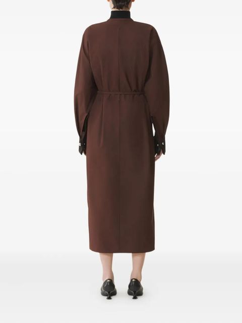 Lanvin belted midi dress - Brown
