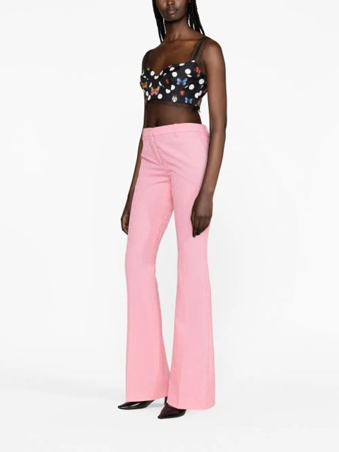 Versace Versace Allover jacquard trousers - Pink