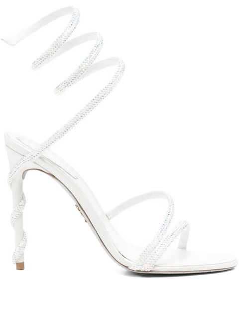 René Caovilla 120mm spiral-embellished sandals - White - zdjęcie produktu nr 1