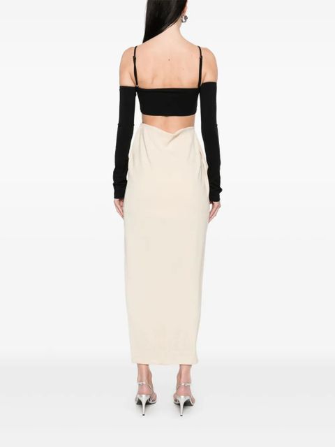 Nanushka bandeau draped maxi dress - Neutrals