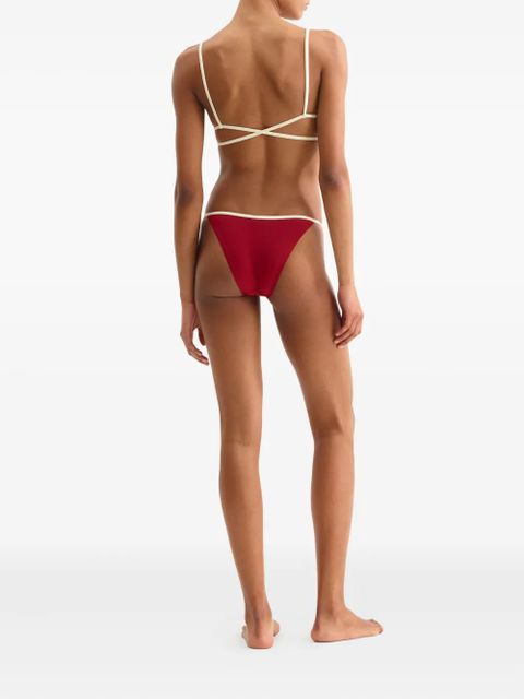 ERES Pat contrast-trimmed bikini bottoms - Red - zdjęcie produktu nr 2