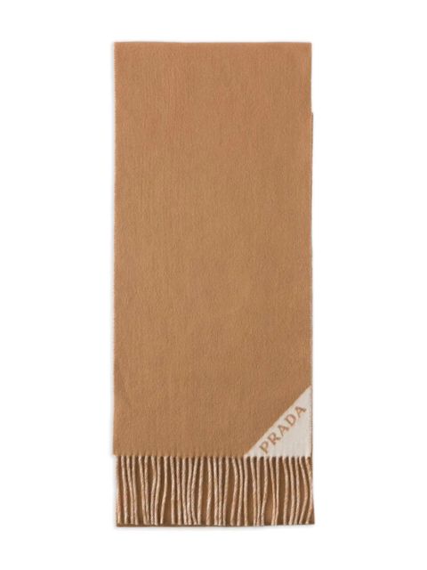 Prada fringe-detail scarf - Brown - zdjęcie produktu nr 1