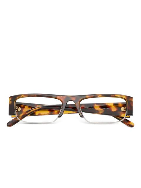 Miu Miu Eyewear geometric-frame glasses - Green