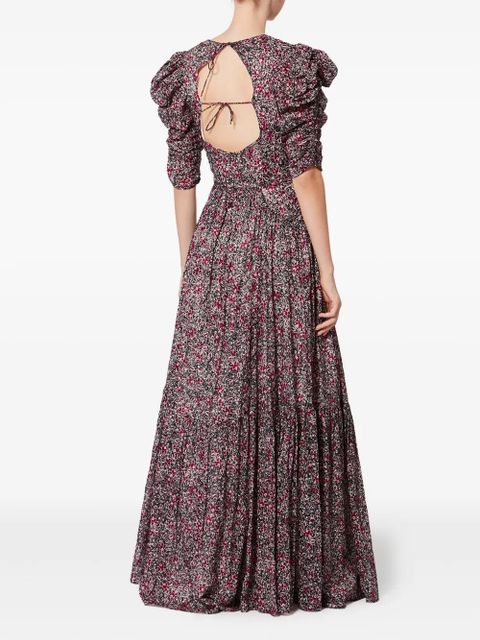 MARANT ÉTOILE Sichellia puff-sleeve maxi dress - Black
