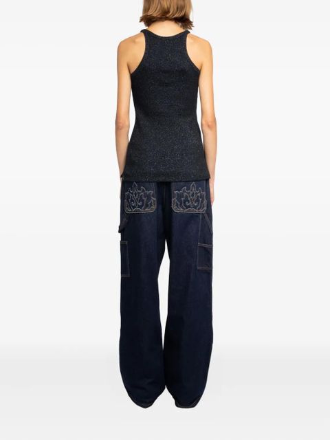 Zadig&Voltaire ribbed alba shiny top - Black - zdjęcie produktu nr 2