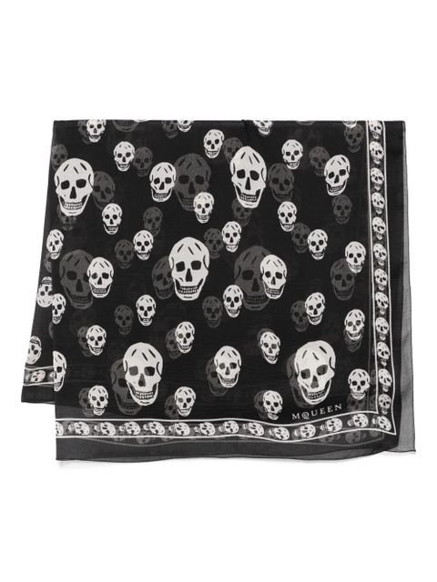 Alexander McQueen skull-print scarf - Black - zdjęcie produktu nr 1
