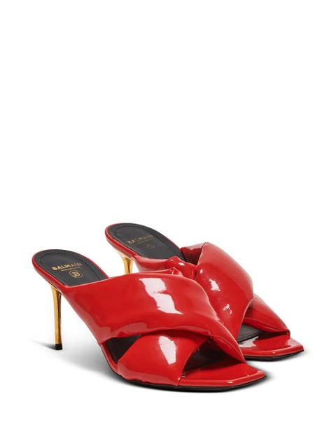 Balmain 75mm Uma mules - Red