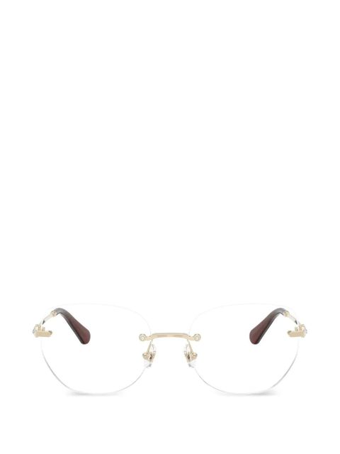 Swarovski round-frame glasses - Gold - zdjęcie produktu nr 1