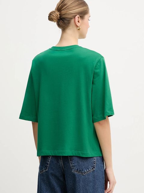 Tommy Hilfiger t-shirt bawełniany damski kolor zielony WW0WW47811