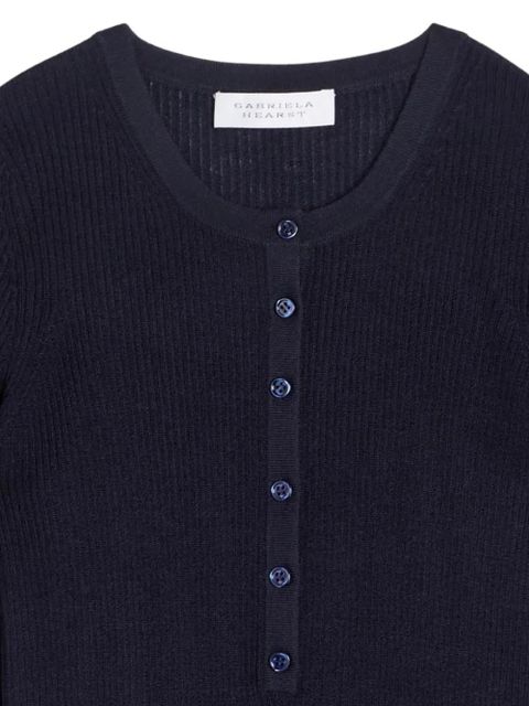 Gabriela Hearst Julian Henley knitted top - Blue - zdjęcie produktu nr 2