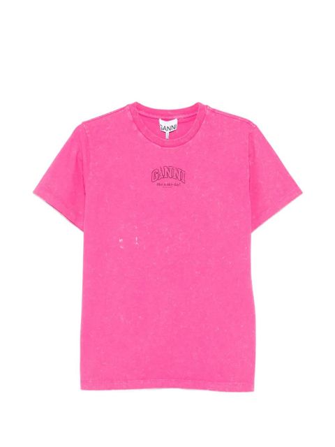 GANNI washed effect T-shirt - Pink - zdjęcie produktu nr 1