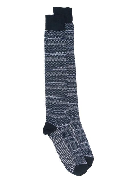 Missoni zigzag knee-high socks - Blue - zdjęcie produktu nr 1