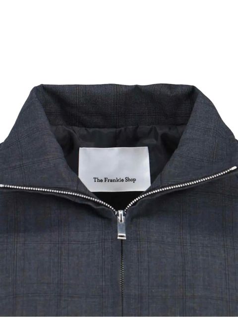 The Frankie Shop Baxter plaid zip jacket - Grey