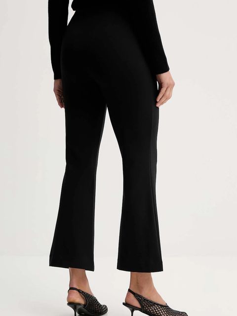 Calvin Klein spodnie damskie kolor czarny dzwony high waist LV044D660G