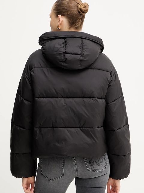 Pinko kurtka kolor brązowy zimowa oversize 105656 A2TF