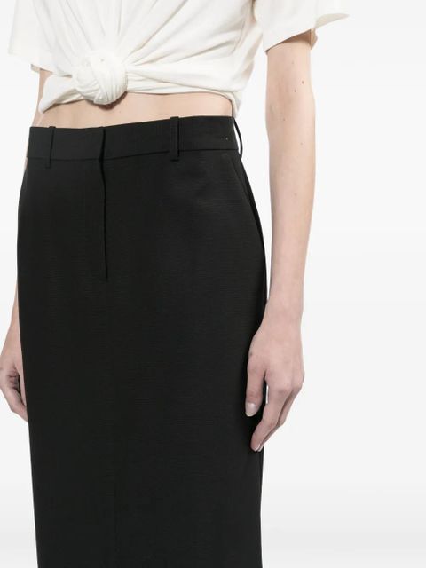 TOTEME low-waist straight skirt - Black