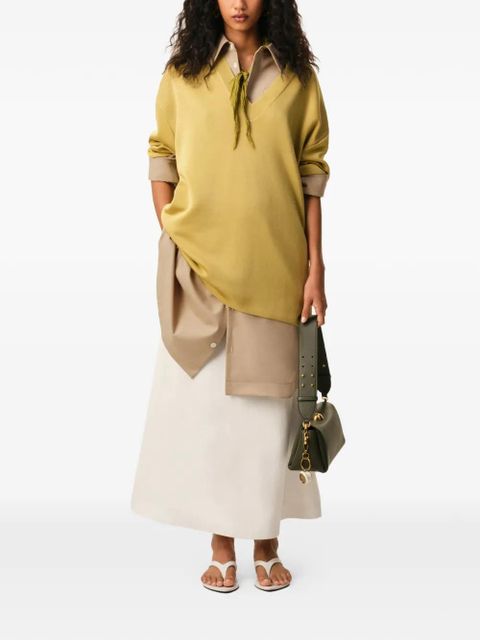 AMI Paris V-neck short-sleeve top - Yellow - zdjęcie produktu nr 2