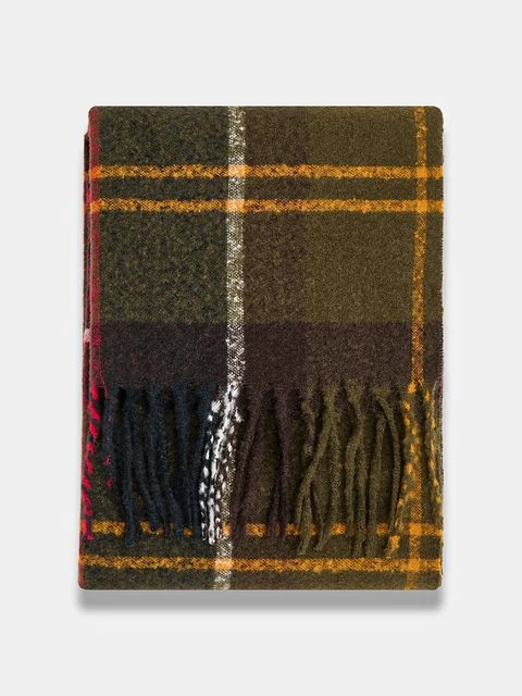 Barbour szalik damski kolor zielony wzorzysty LSC0476 - zdjęcie produktu nr 2