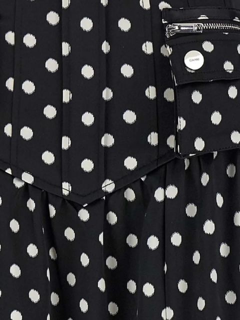 GANNI polka-dot skirt - Black