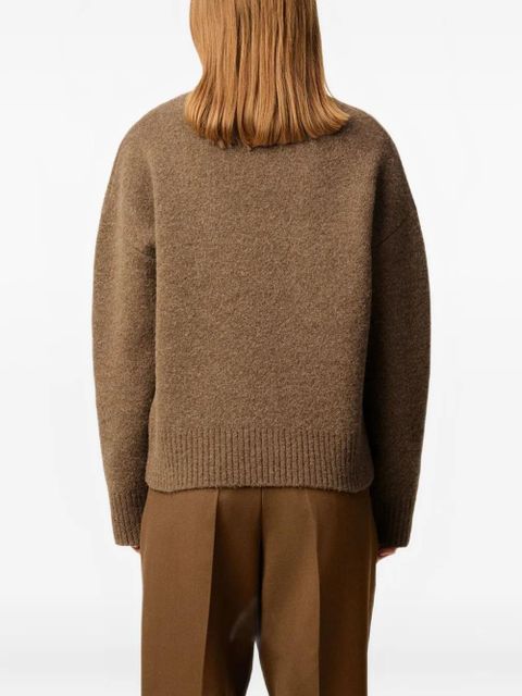 AMI Paris Ami de Coeur crew-neck knitwear - Brown