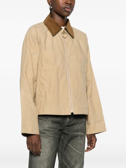 Barbour Catlin corduroy-collar zip-fastening jacket - Neutrals