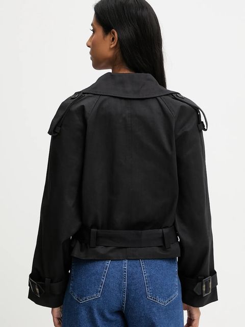 Answear.LAB kurtka kolor czarny przejściowa oversize - zdjęcie produktu nr 2