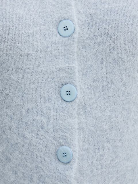 Sandro Ferrone kardigan z dodatkiem alpaki damski kolor niebieski S9YBFNESPOLO