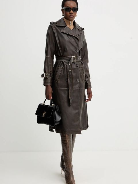 Fracomina płaszcz kolor brązowy FS25WC7001P41101 - zdjęcie produktu nr 1