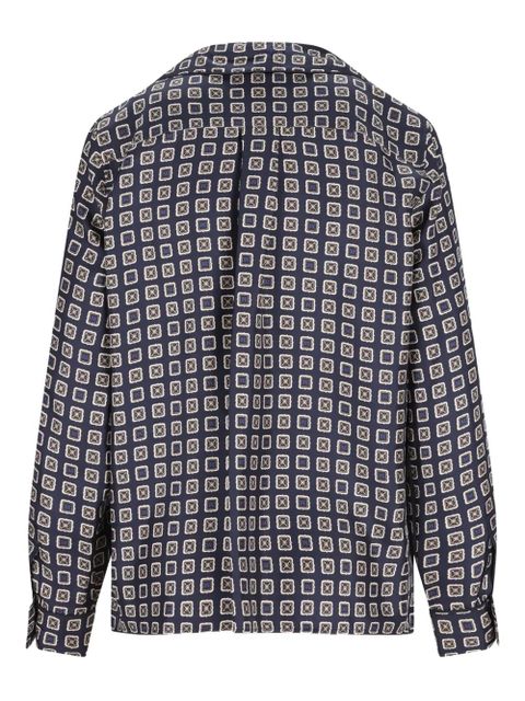 Max Mara buttoned pattern shirt - Blue