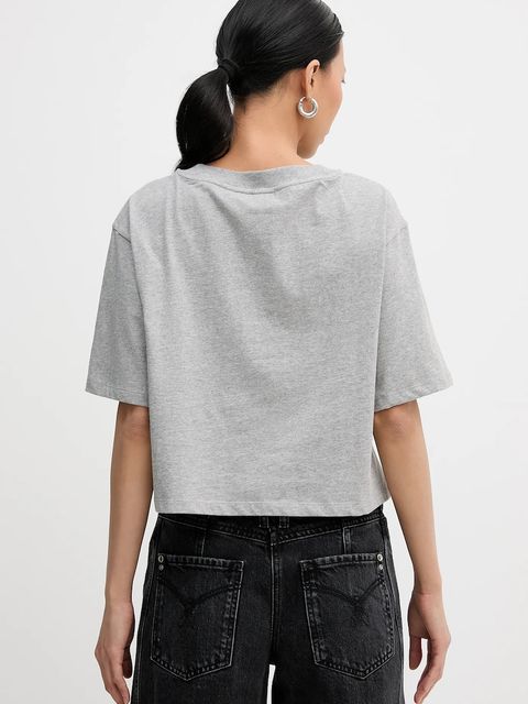 Patrizia Pepe t-shirt bawełniany damski kolor szary 8M1798 J387